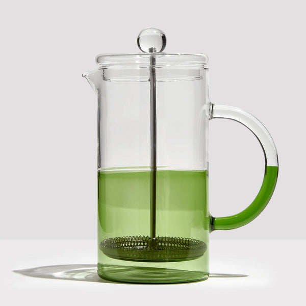 FAZEEK TWO TONE COFFEE PLUNGER - CLEAR + GREEN