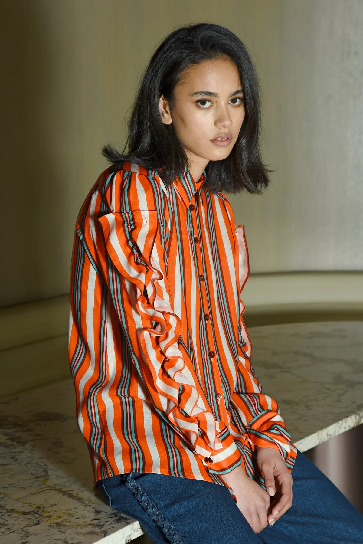 COOPER - LOW BLOWS SHIRT - ORANGE STRIPE