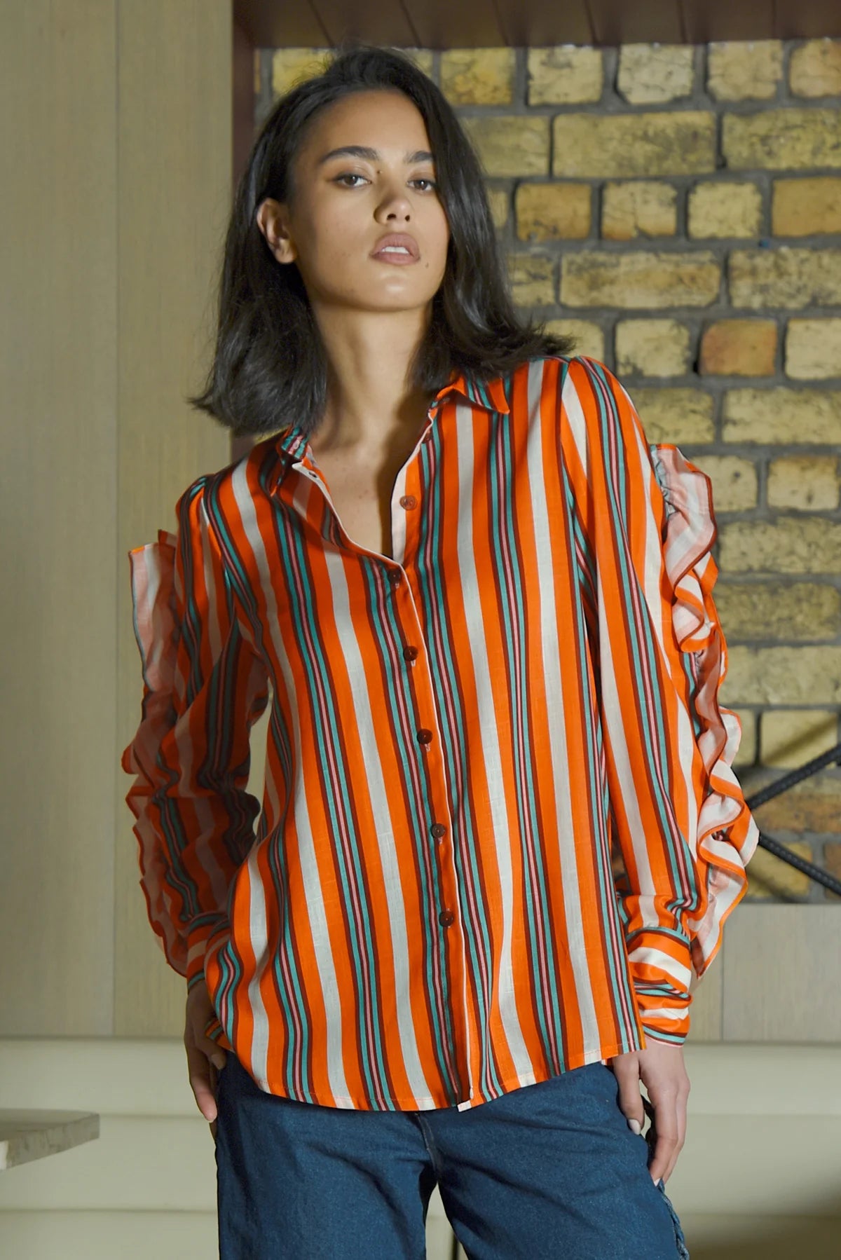 COOPER - LOW BLOWS SHIRT - ORANGE STRIPE