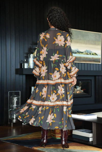 COOPER - CANDY LANE DRESS - CHARCOAL FLORAL
