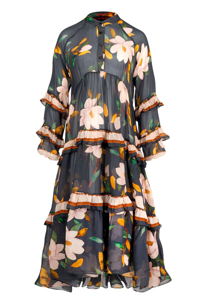 COOPER - CANDY LANE DRESS - CHARCOAL FLORAL