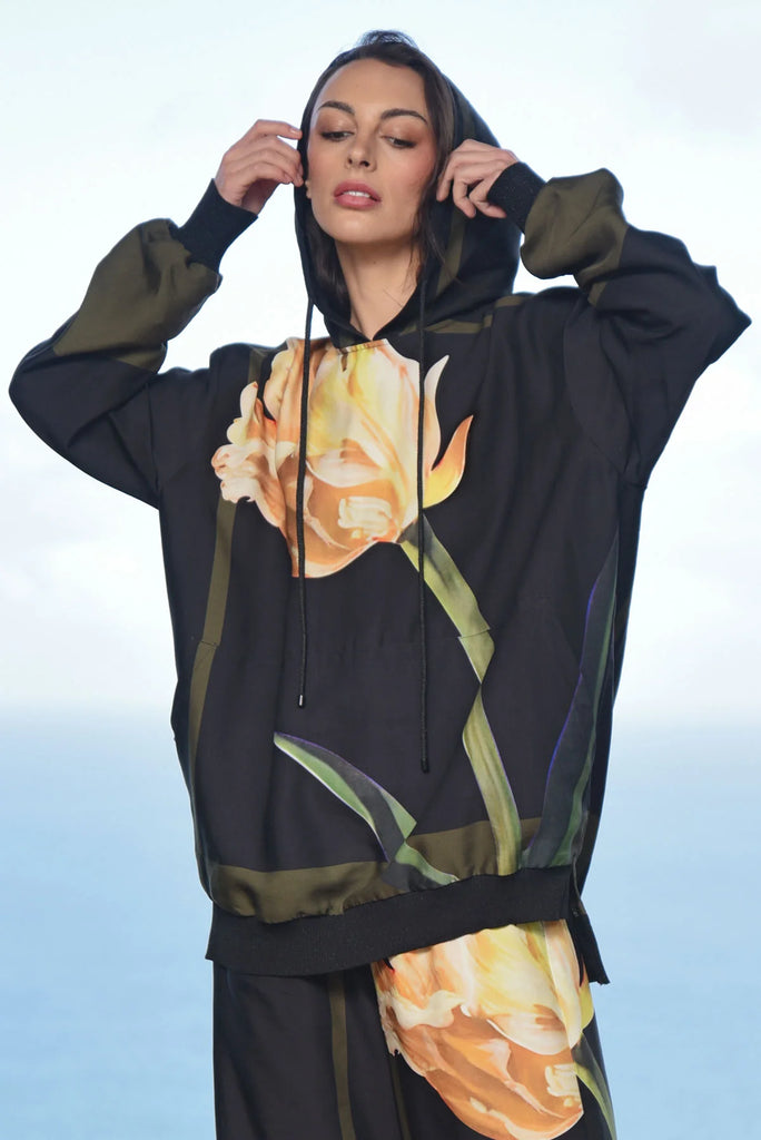 COOPER - CLASS HALF FULL HOODIE - OLIVE TULIP