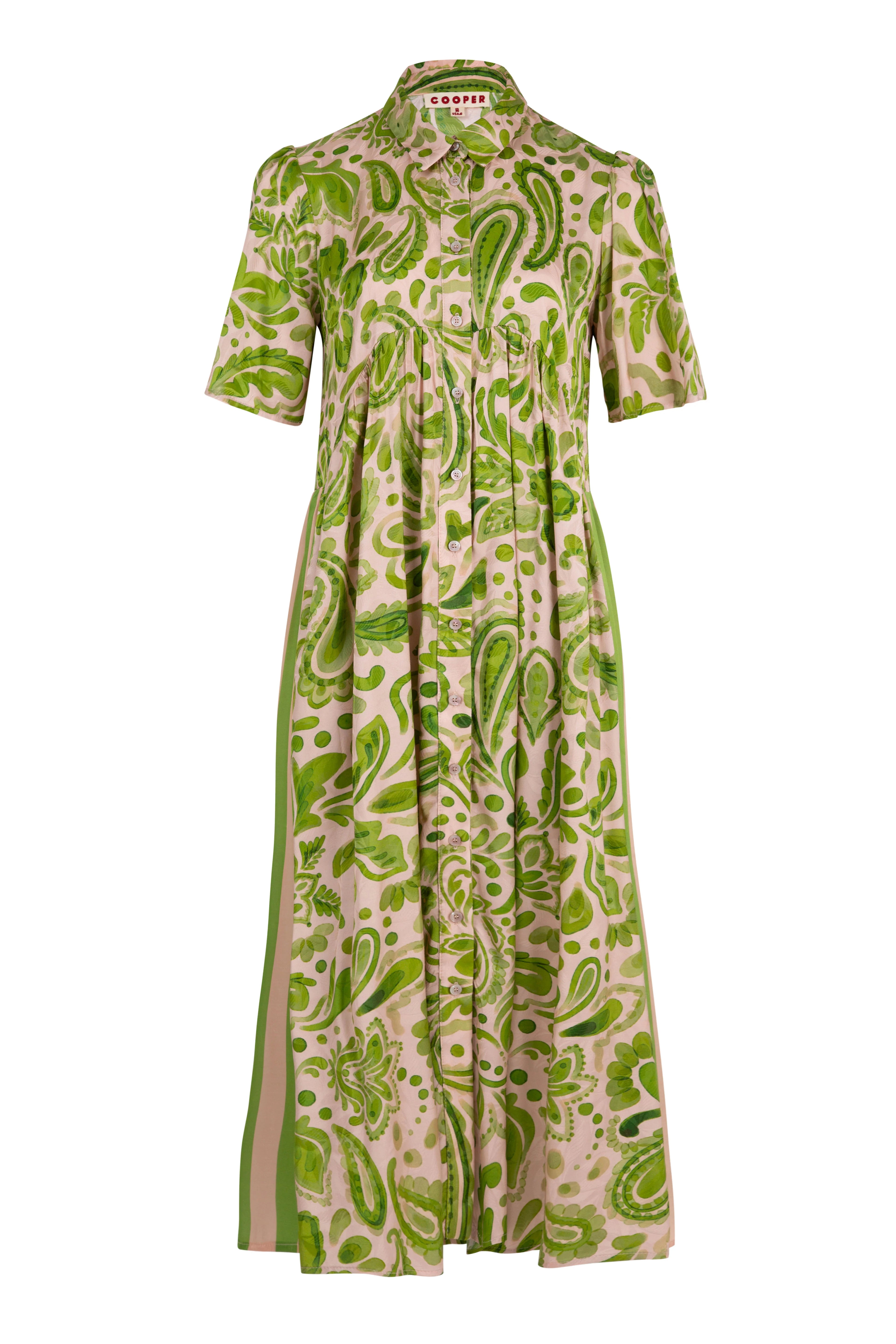 COOPER - MADE FOR EACH OTHER DRESS - BLUSH/GREEN FLORAL