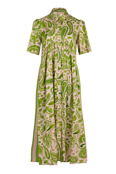 COOPER - MADE FOR EACH OTHER DRESS - BLUSH/GREEN FLORAL