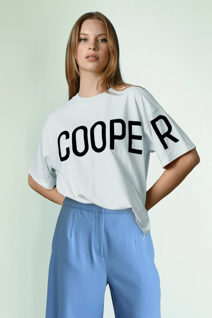 COOPER - LEFT HANGING T-SHIRT - WHITE