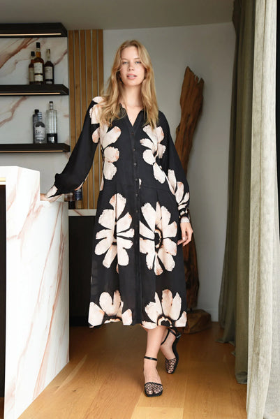 COOPER - WINTERFUL DRESS  - BLUSH FLORAL