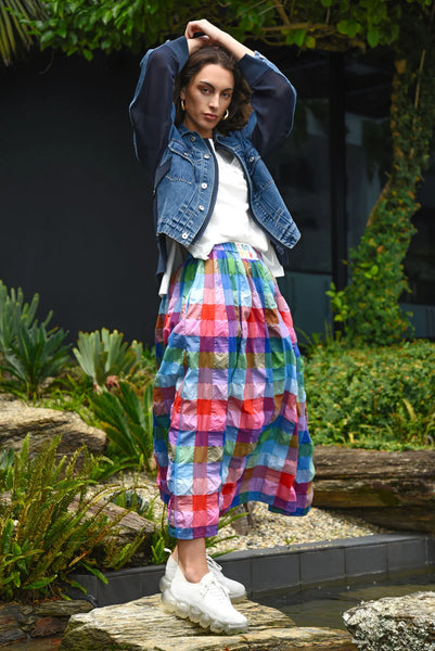 COOPER -  FORWARD MOTION SKIRT - GINGHAM