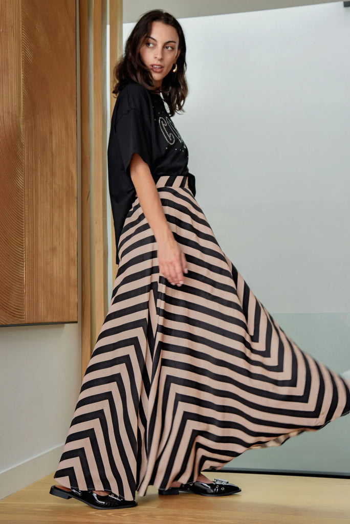 COOPER -TOTALLY LINEAR SKIRT - CHERON STRIPE
