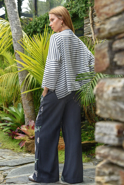 COOPER - SEVILLE STROLLS PANT - SEQUIN PINSTRIPE