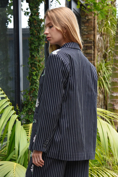 COOPER - SUITED FOR FAME BLAZER - SEQUIN PINSTRIPE