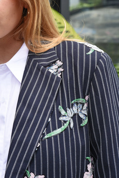 COOPER - SUITED FOR FAME BLAZER - SEQUIN PINSTRIPE