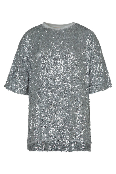 COOPER -  SHINE QUEEN TOP - SILVER
