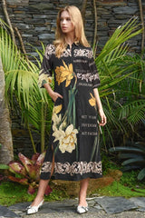COOPER -  BRIEF STATMENT DRESS - LATIN PRINT