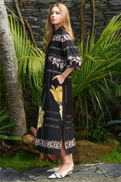 COOPER -  BRIEF STATMENT DRESS - LATIN PRINT