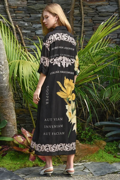 COOPER -  BRIEF STATMENT DRESS - LATIN PRINT