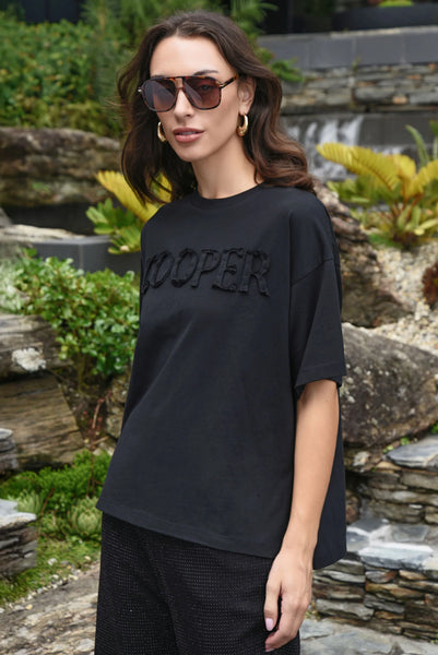 COOPER -  LOVE LETTERS T-SHIRT - BLACK