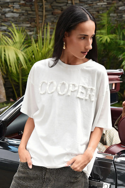 COOPER -  LOVE LETTERS T-SHIRT - WHITE
