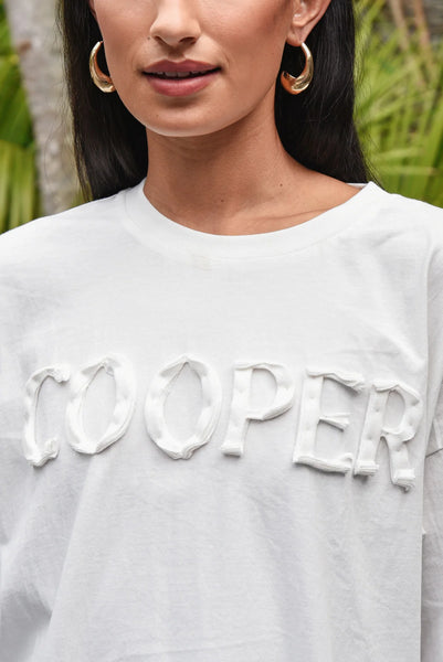 COOPER -  LOVE LETTERS T-SHIRT - WHITE