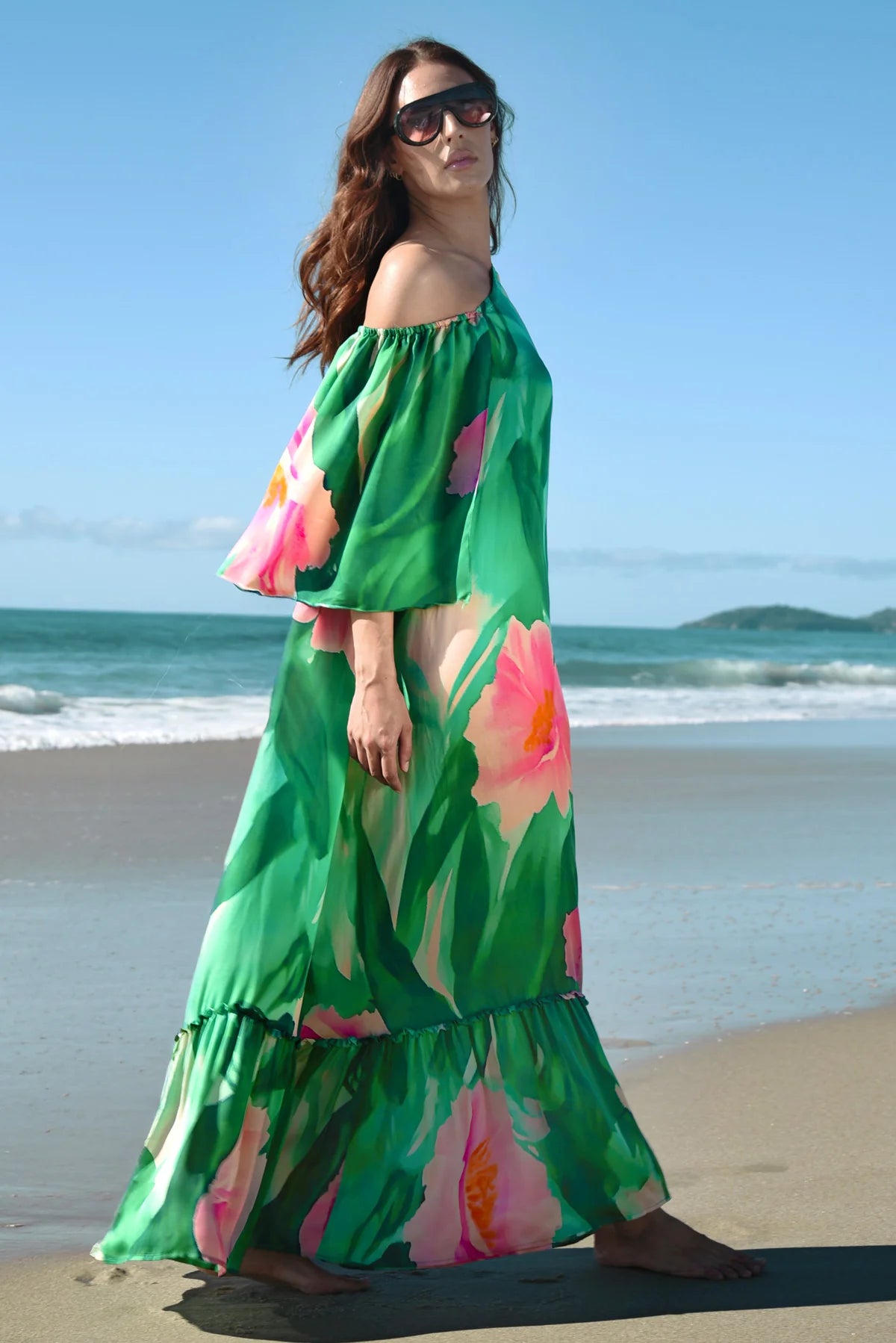 COOPER -BLOSSOM IN STYLE DRESS - GREEN FLORAL