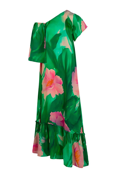 COOPER -BLOSSOM IN STYLE DRESS - GREEN FLORAL