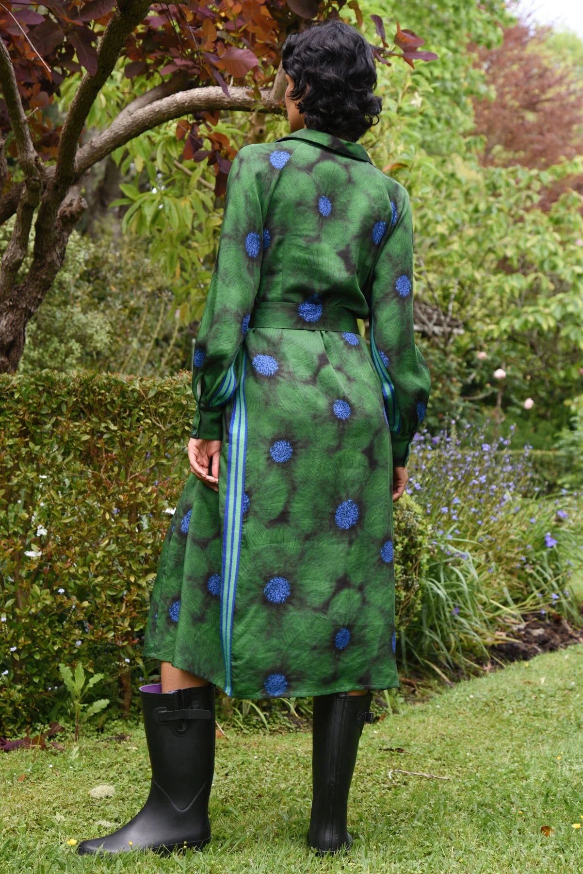 COOPER - WINTERFUL DRESS - GREEN FLORAL