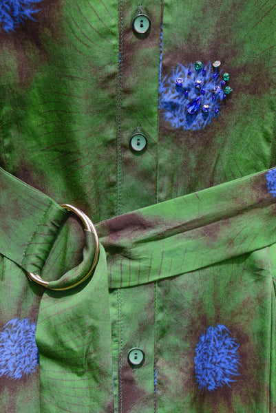 COOPER - WINTERFUL DRESS - GREEN FLORAL