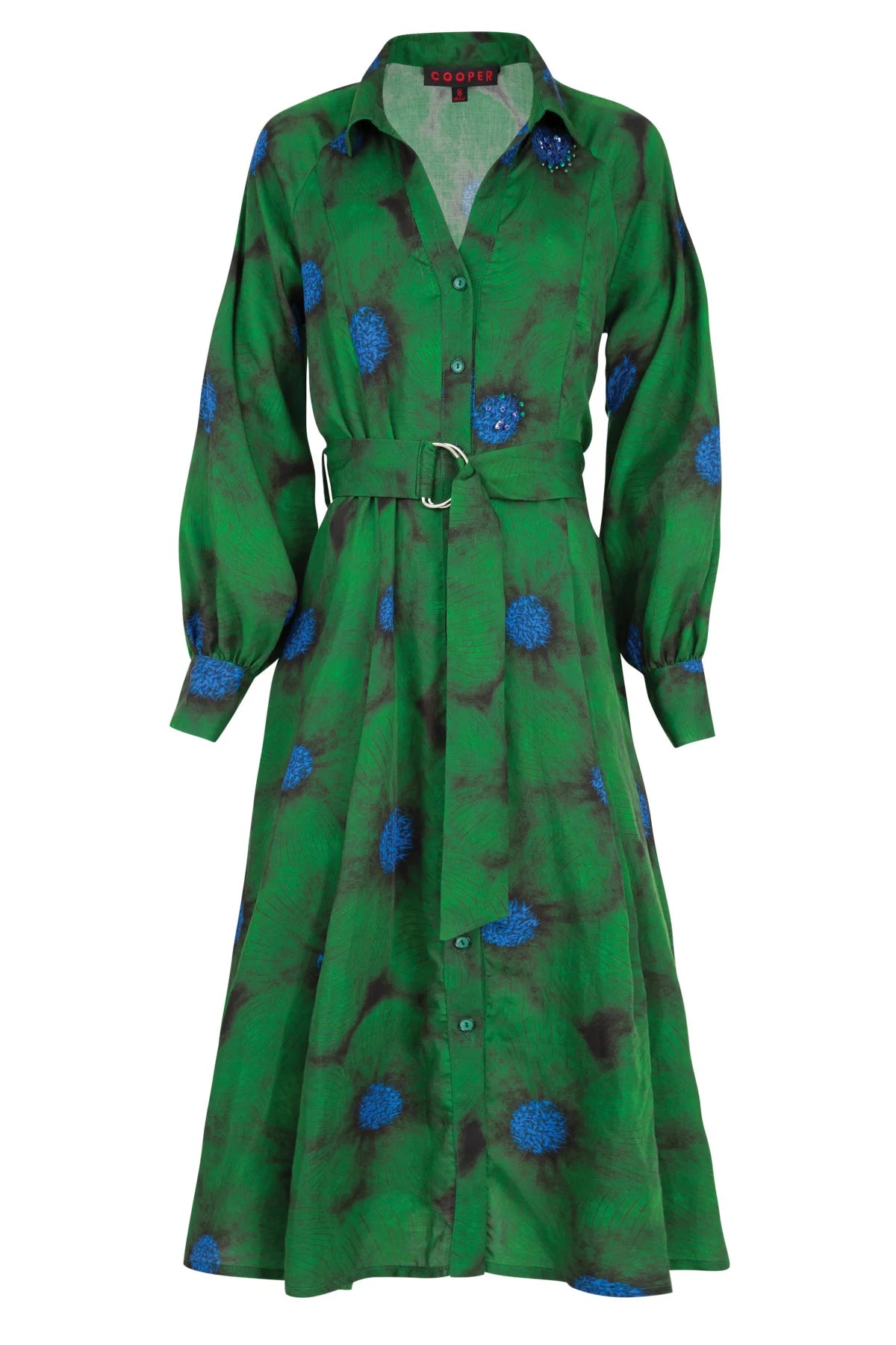 COOPER - WINTERFUL DRESS - GREEN FLORAL