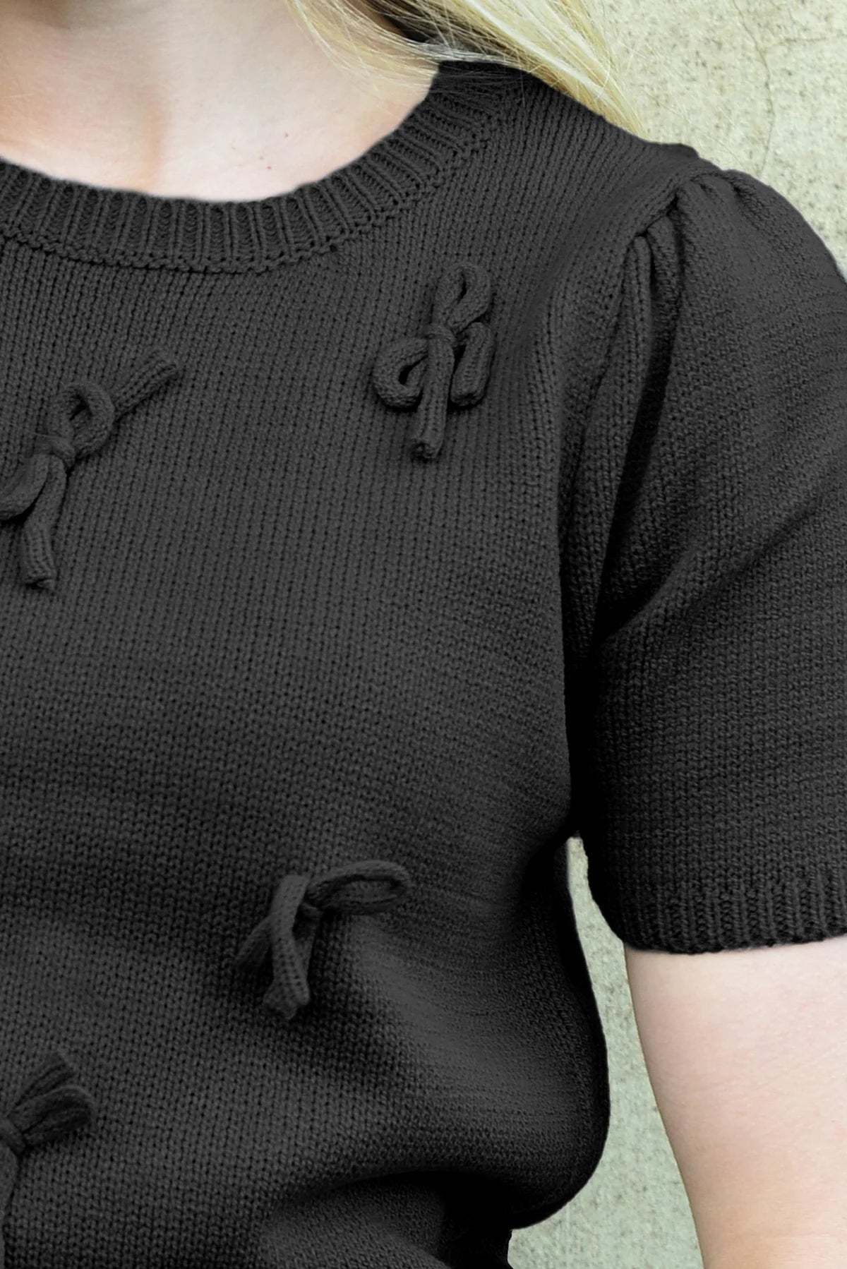 COOP - BOW-DELICIOUS TOP - BLACK