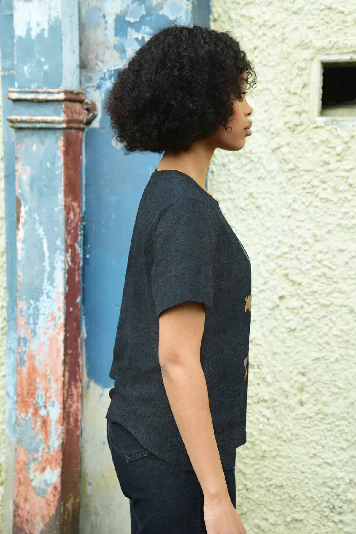 COOP - WILD ROSE T-SHIRT - VINTAGE BLACK