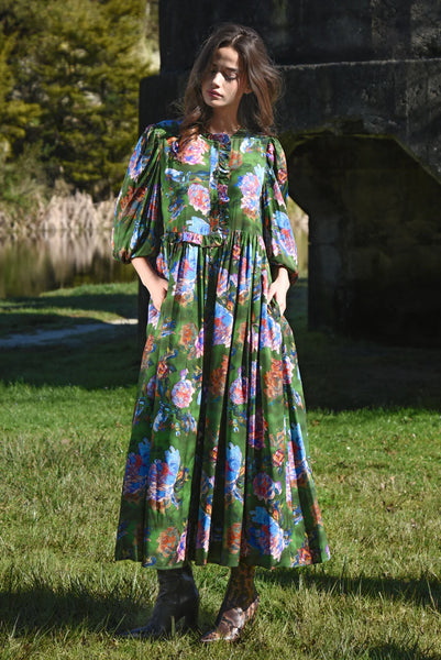 COOP - FLORAL FLAIR DRESS - GREEN