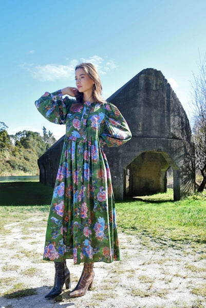 COOP - FLORAL FLAIR DRESS - GREEN