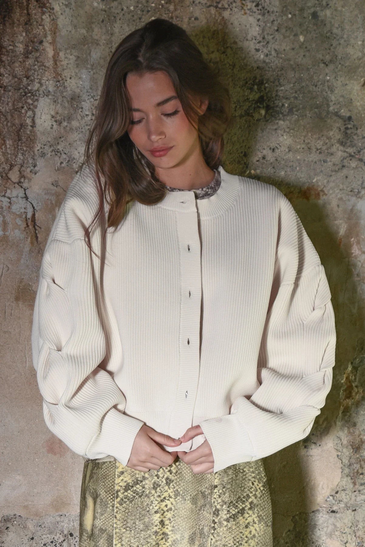 COOP - TWIST & SHOUT CARDIGAN - CREAM