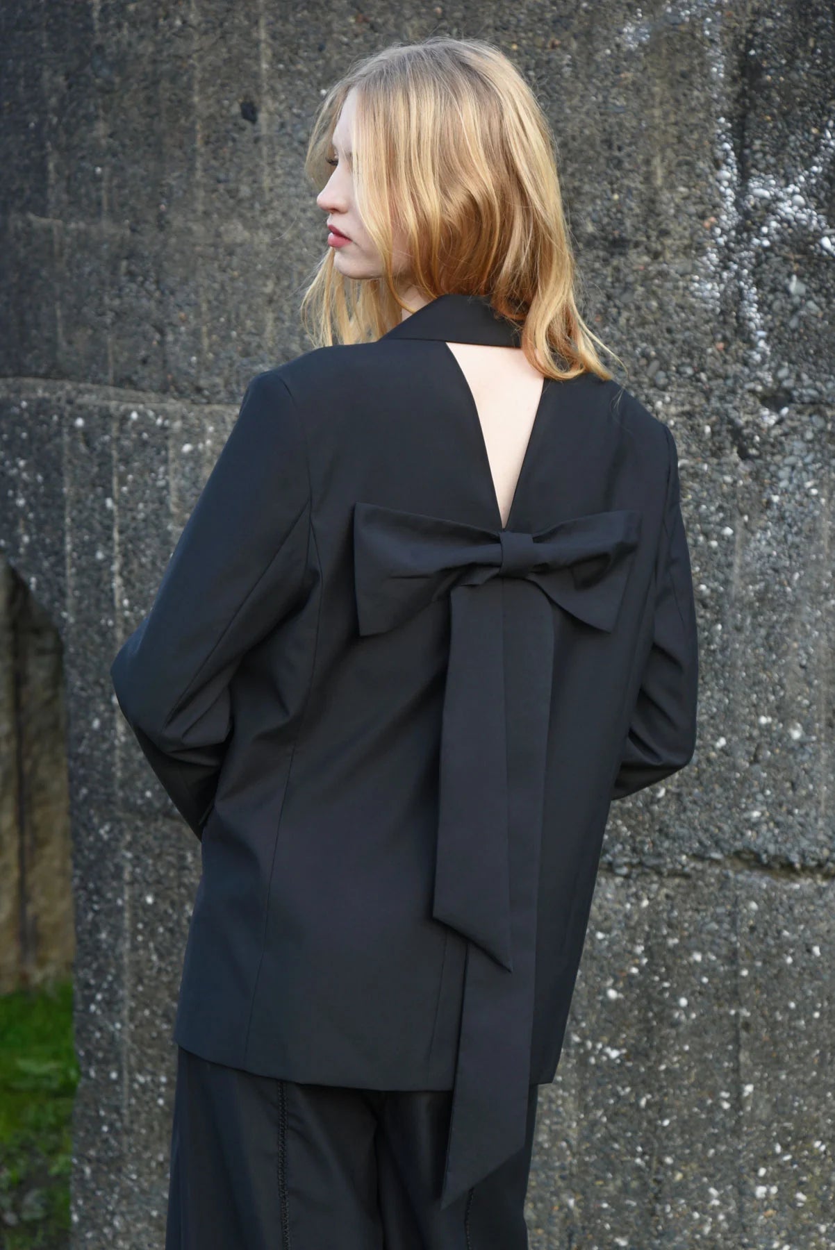 COOP - BOW TIED BLAZER - BLACK