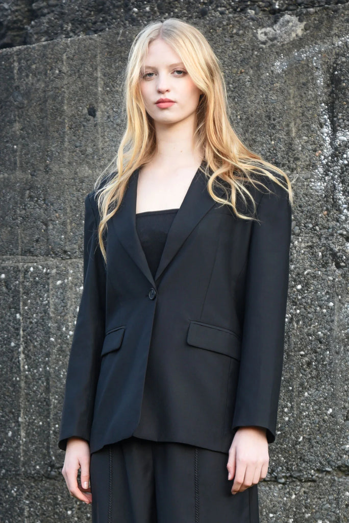 COOP - BOW TIED BLAZER - BLACK