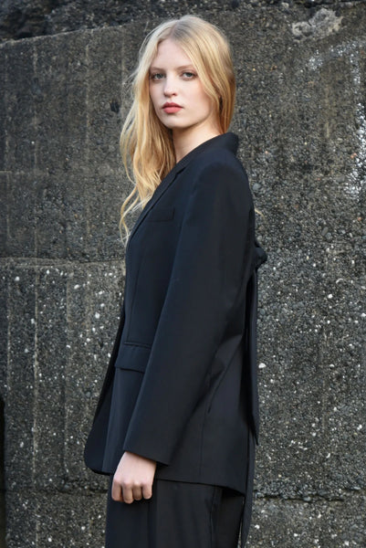 COOP - BOW TIED BLAZER - BLACK