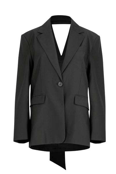 COOP - BOW TIED BLAZER - BLACK