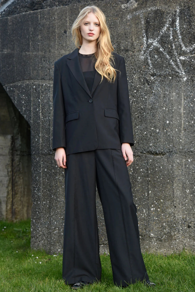 COOP - WIDE APPEAL TROUSER - BLACK