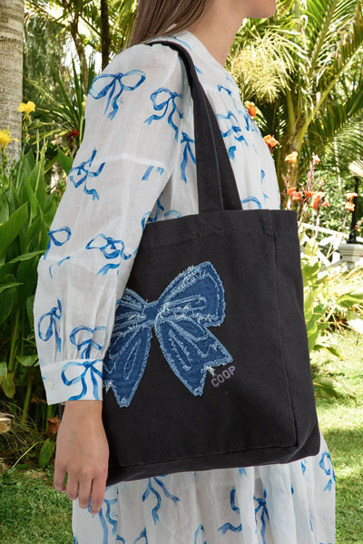 COOP - THE BOLD & THE BOWITUL BAG - BLACK & DENIM