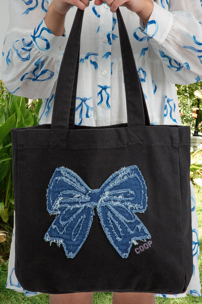 COOP - THE BOLD & THE BOWITUL BAG - BLACK & DENIM