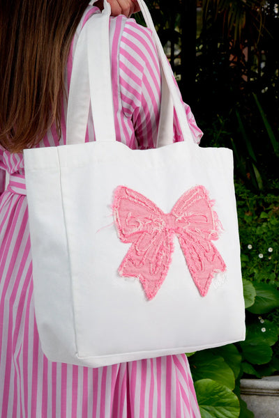COOP - THE BOLD & THE BOWITUL BAG - WHITE & PINK