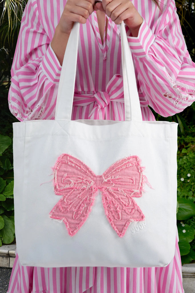 COOP - THE BOLD & THE BOWITUL BAG - WHITE & PINK