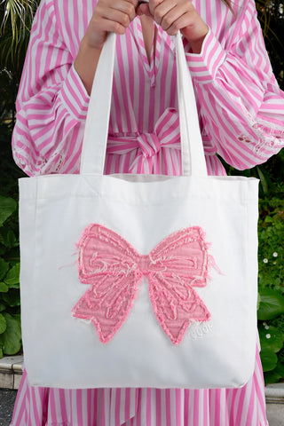 COOP - THE BOLD & THE BOWITUL BAG - WHITE & PINK