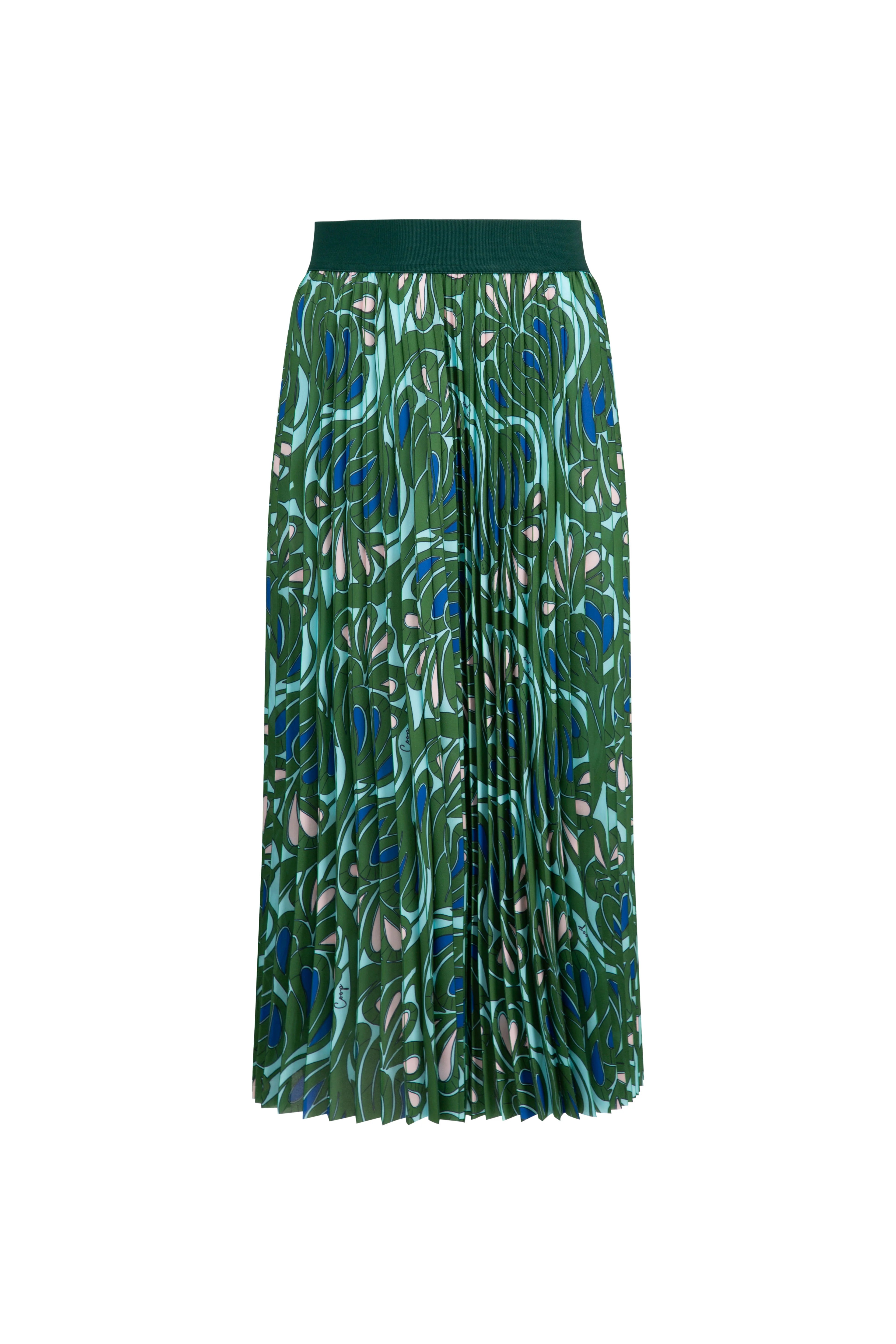 COOP - SKIPPED A PLEAT SKIRT - GREEN & BLUE