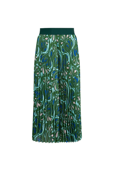 COOP - SKIPPED A PLEAT SKIRT - GREEN & BLUE