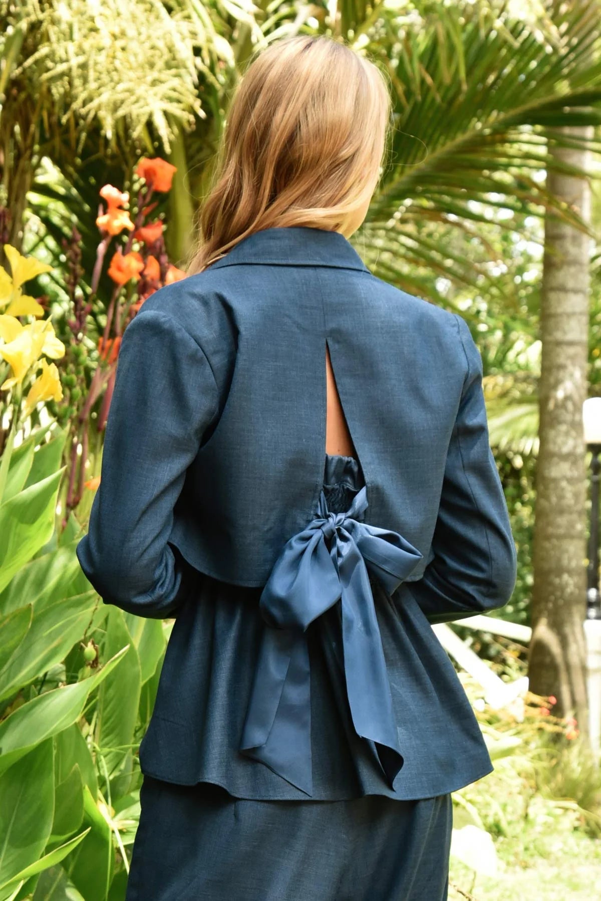 COOP - CROP RIGHT NOW JACKET - BLUE