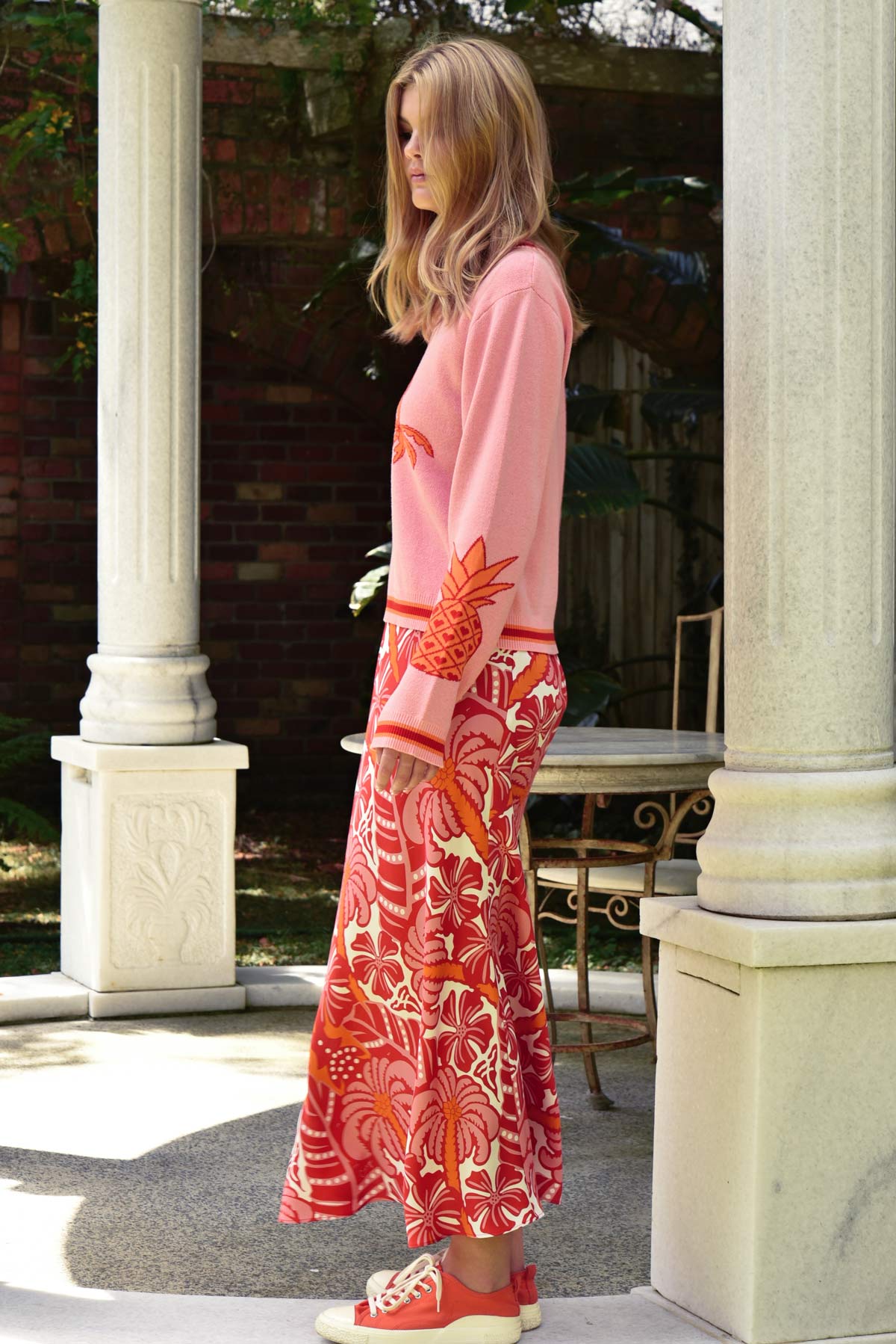 COOP - BIAS THE WAY SKIRT - RED & PINK