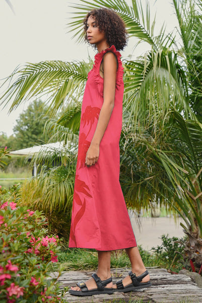 COOP - THREE-MENDOUS BLOOMS DRESS - PINK & RED