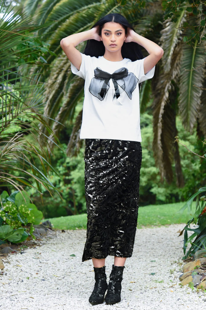 COOP - SHIMMY SHIMMER SKIRT - BLACK