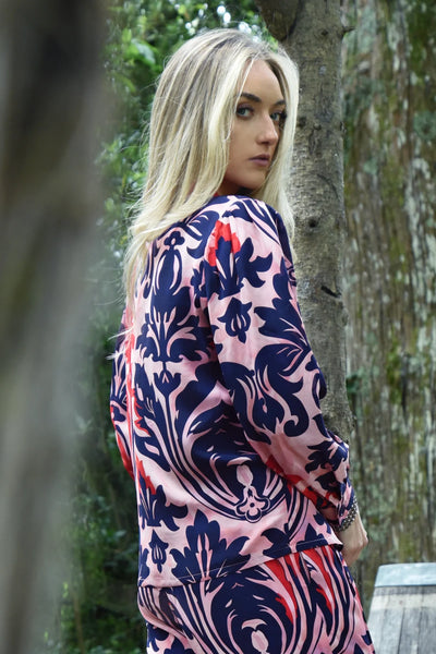COOP - CAN YOU JACKET SHIRT - PINK & NAVY