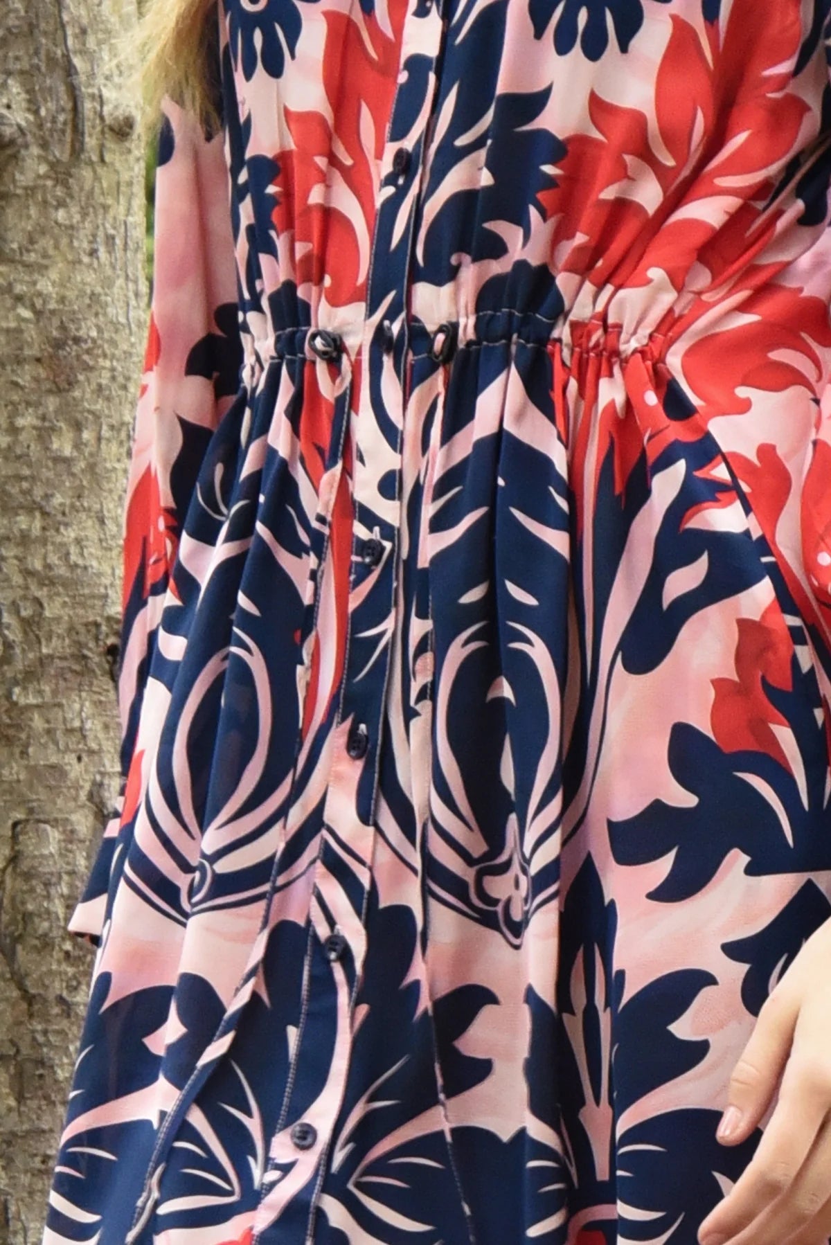COOP - DRAW ME NEAR DRESS - PINK & NAVY